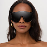 Vintage Oversized One Piece Round Sunglasses Women Brand Designer Fashion Colorful Eyewear Men Goggle Shades Sun Glasses
