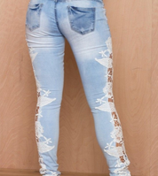 Lace jeans