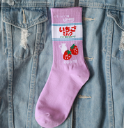 Ins female tube stockings Korea Harajuku high tube milk strawberry cute college wind street long tube socks