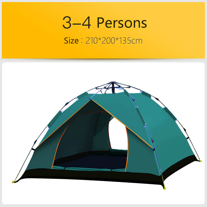 Automatic Hexagonal Tent Multi-Person Double-Layer Outdoor Camping Rain Tent