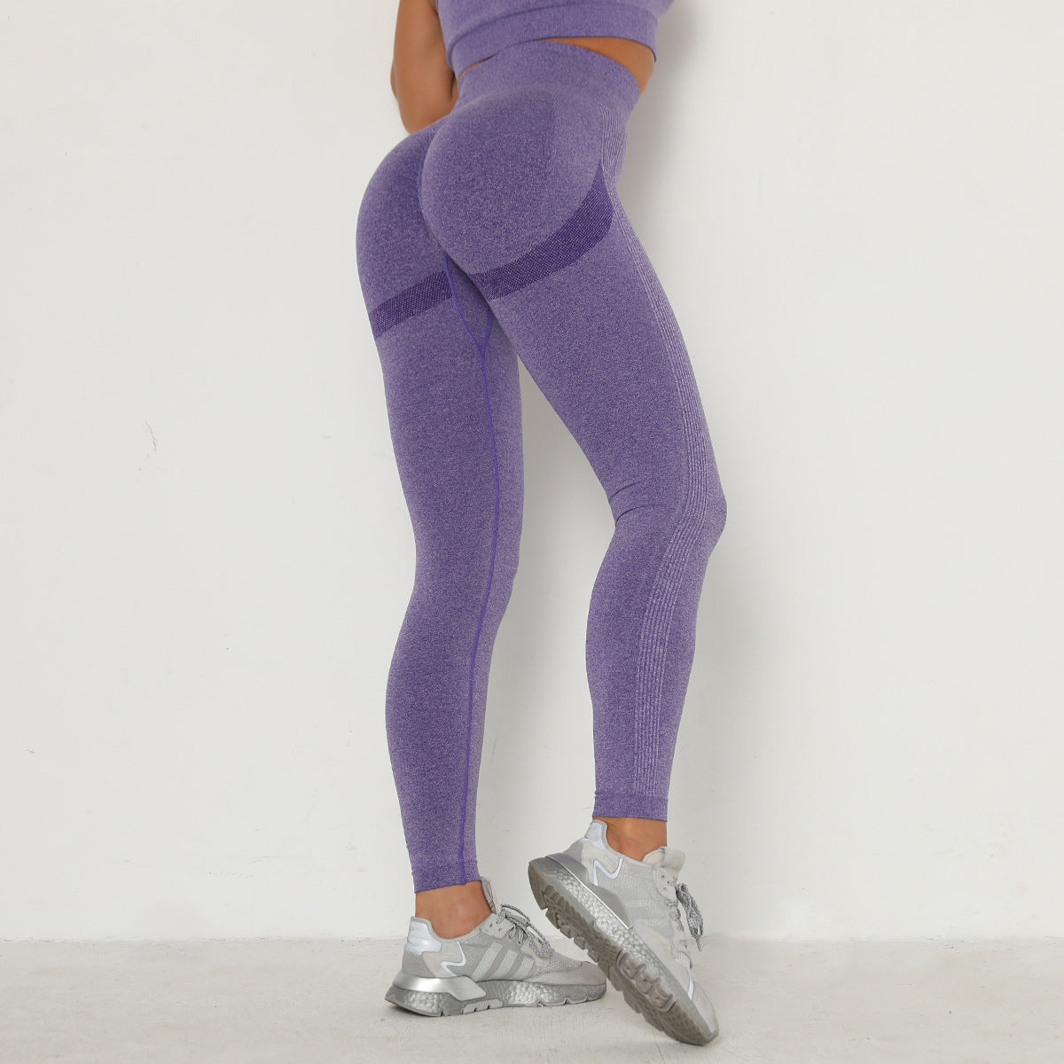 Seamless Knitted Peach Hip Women's Tight Elastic Yoga Pants High Waist Quick-drying Hip Pants
