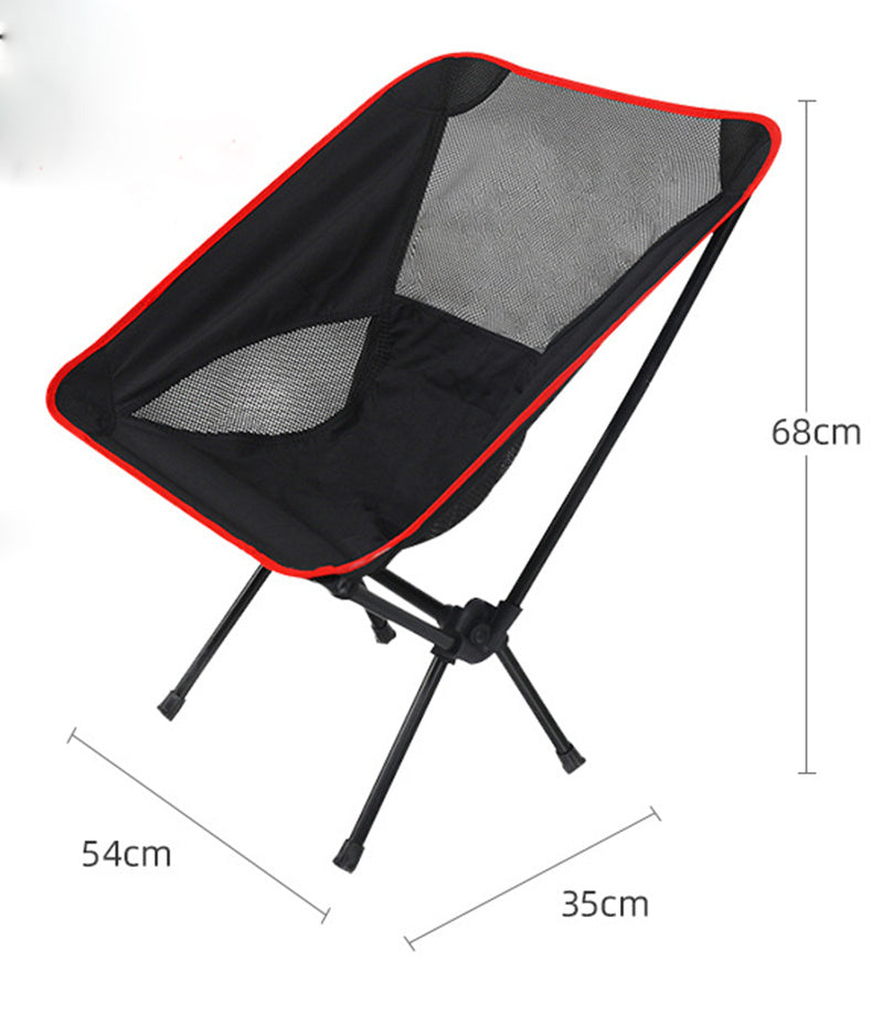 Ultralight Outdoor Folding Camping Chair Picnic Foldable Hiking Leisure Travel Beach Backpack Moon Chair Portable Fishing Chair
