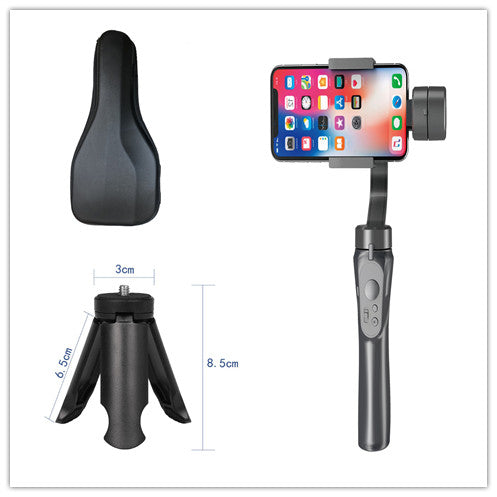 Compatible with Apple, Handheld Phone Gimbal Stabilizer 3-Axis PTZ Tripod Anti-Shake for Smartphone Vlog