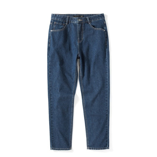 Denim Jeans Men New Loose Cotton Jeans Man Autumn Tap