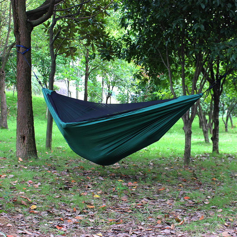 Hammock With Mosquito Net, Outdoor Parachute Cloth Encrypted Mesh Hammock