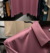 Polo Shirt Business Casual Seamless Ice Silk Lapel Short Sleeve