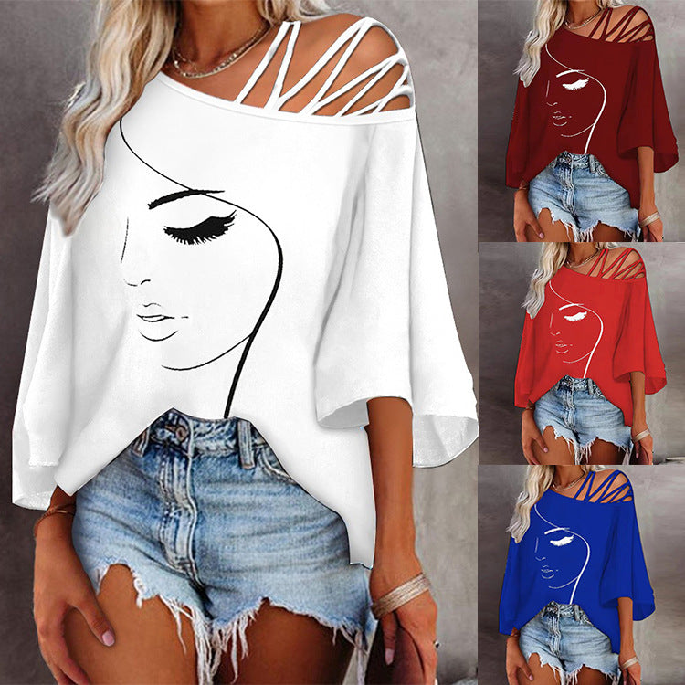 Fashion Stitching Loose Casual Tops For Women