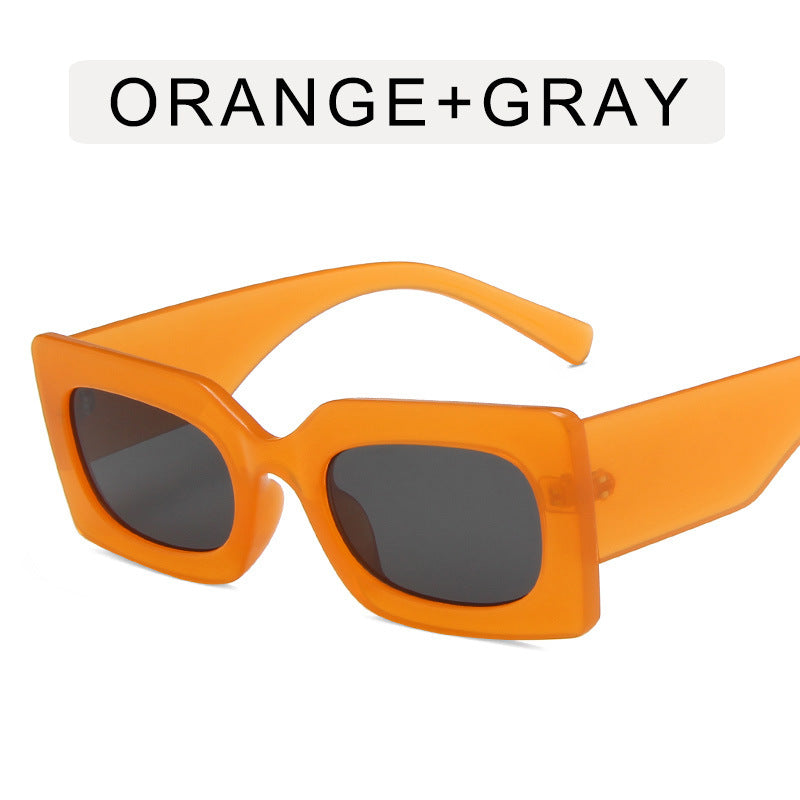 Unisex Vintage Rectangle Shaped Frame All-Match Sunglasses