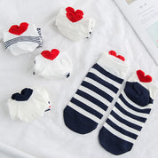 Sweet Trend New Ankle Three-dimensional Love Women's Socks