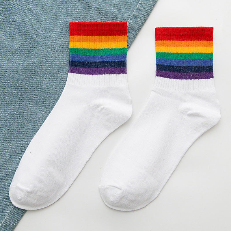 Rainbow Socks Women's Cotton Socks In Tube Socks