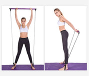 Yoga Crossfit Resistance Bands Exerciser Pull Rope Portable Gym Workout Pilates Bar Trainer Elastic Bands