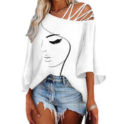 Fashion Stitching Loose Casual Tops For Women