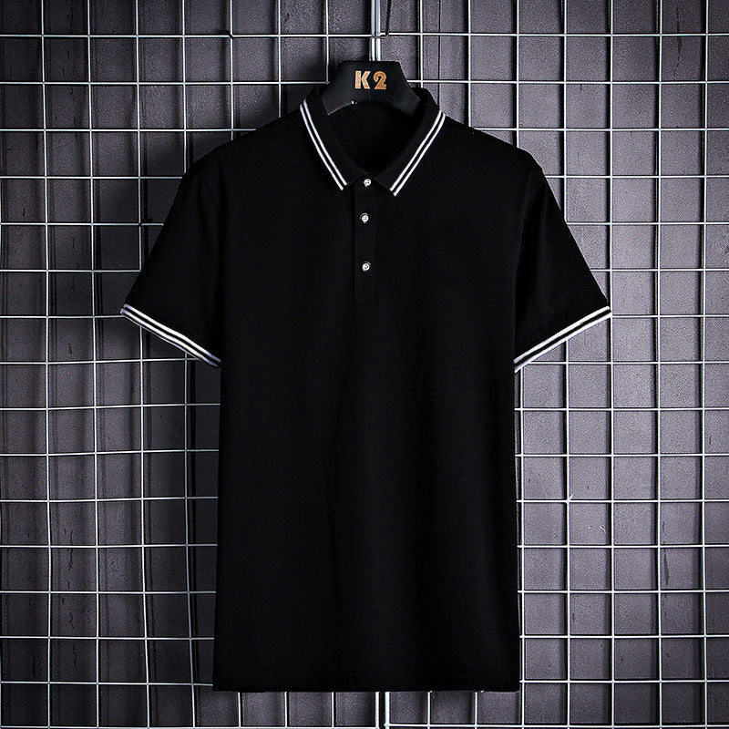 Wheat Polo Shirt Men's Business Simplicity Gentleman British Short-sleeved Lapel T-shirt Polo Shirt Men's Summer