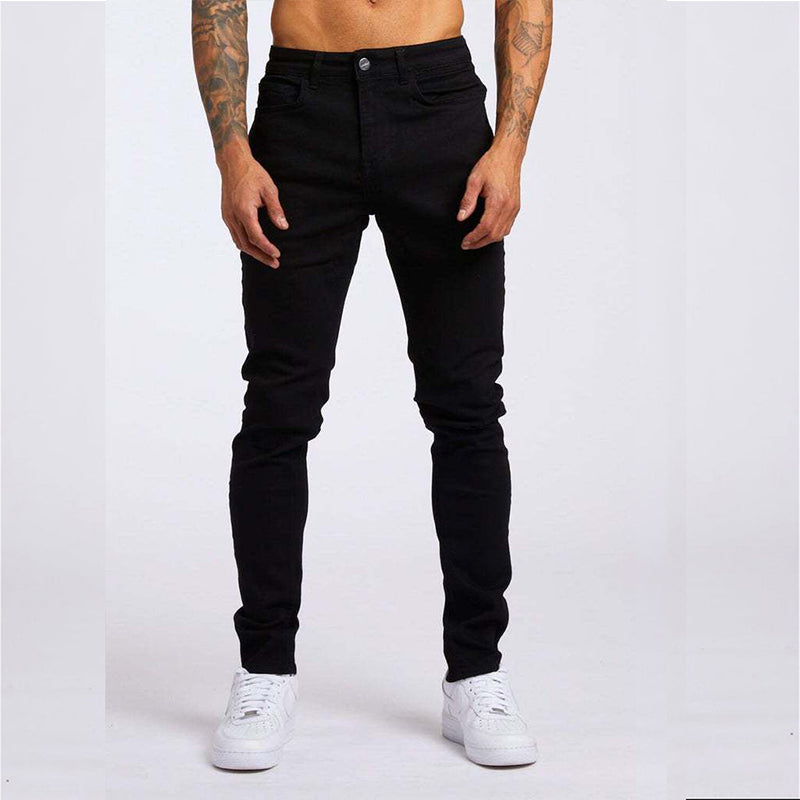 Men's Fashion Casual Slim Fit High Waist Jeans