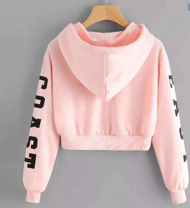 Crop pullover top sweatshirt women