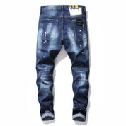 men jeans famous D2 Men slim jeans pants mens denim trousers zipper blue hole Pencil Pants