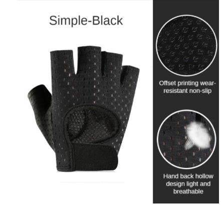Dumbbell Equipment Horizontal Bar Half-finger Non-slip Exercise Pull-up Fitness Gloves