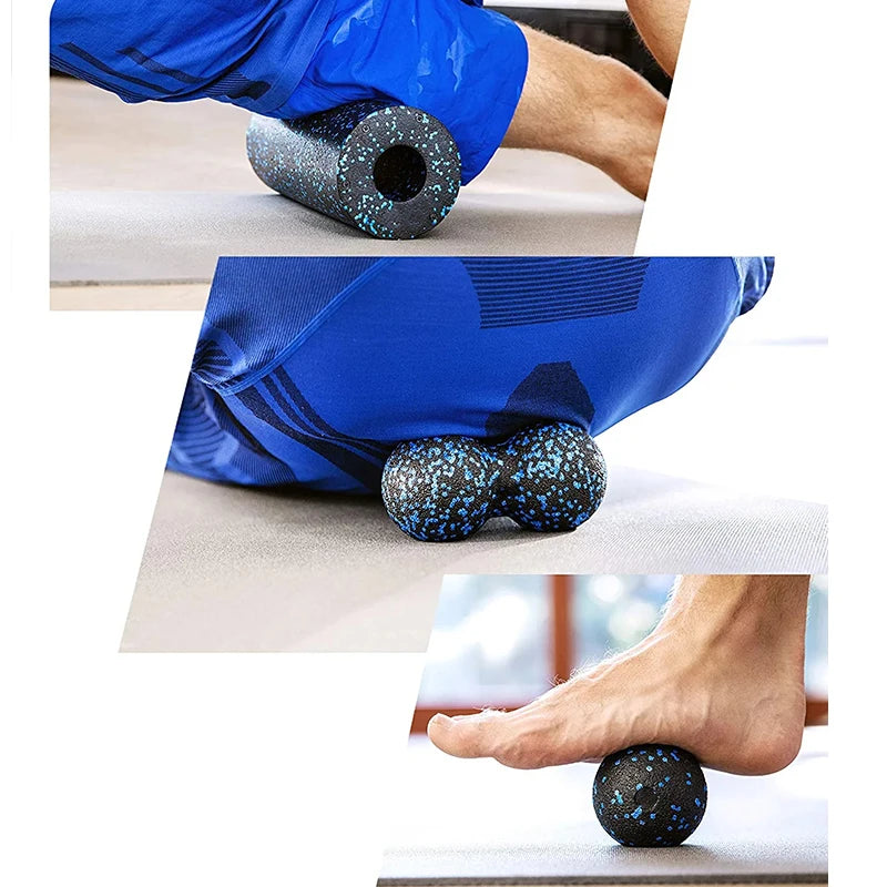 Fascia Massage Foam Rollers Fitness Balls Set EPP High Density Double Lacrosse Ball Yoga Column Deep Muscle Tissue Training