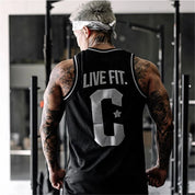 Mesh Patchwork Gym Workout Men Tank Tops Fitness Sleeveless Shirt Stringer Mens Bodybuilding Men Sportswear Vest Muscle Singlet
