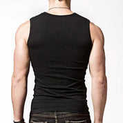Men Tank Tops Solid Color Sleeveless Round Neck Vest Fitness Tank Top Undershirt Men's Top Men's Clothing T-Shirt