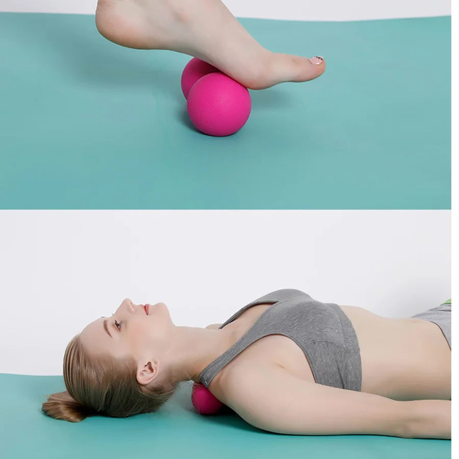 2022 Roller Peanut Ball Set  Yoga Equipment Women Yoga Foam Block Peanut Massage Roller Ball Therapy Relax Exercise Fitness