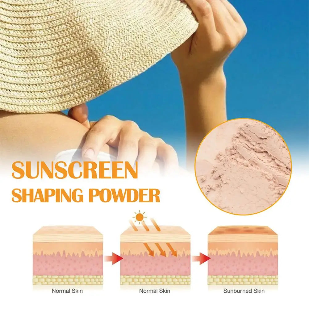 Waterproof Spf50 Sunscreen Loose Powder Sunblock Skin Protective Invisible Pore Solar Blocker Oil Control For Women Face Ca