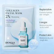 20pcs BIOAQUA Centella Collagen Face Mask Moisturizing Refreshing Sheet Masks Hyaluronic Acid Facial Mask Skin Care Products