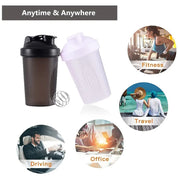 400ML Shaker Bottles Colorful  Whey Protein Powder Mixing Bottle Fitness Gym Shaker Outdoor Portable Plastic Drink Cup