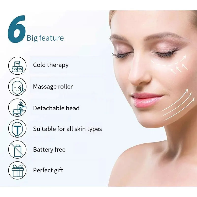 Face Roller Cool Ice Roller Massager Skin Lifting Tool Face Lift Massage Anti-wrinkles Pain Relief Face Women Skin Care Tools