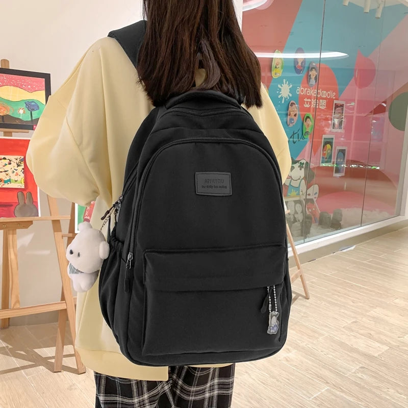 New Female Fashion Lady High Capacity Waterproof College Backpack Trendy Girls Laptop School Bags Cute Girl Travel Book Bag