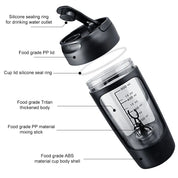 650ml USB Electric Portable Whey Protein Shaker bottle Fully Automatic Stirring Cup Rechargeable Gym BA Free Cocktail Blend