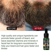 NEW Beard Hair Growth Essential Oil Anti Hair Loss Product Natural Mustache Regrowth Oil for Men Nourishing Beard Care Roller