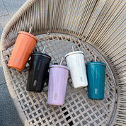 600ml Stainless Steel Vacuum Flask With Retractable Straw Leak-Proof Coffee Tea Cold Drink Bottle Car Thermos Mug Tumbler