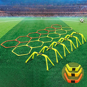 6Pcs Training Rings Agility Football Ring Equipment Folded Hexagon Soccer Footwork Ladder Exercising Multi Supplies Hex Hurdles