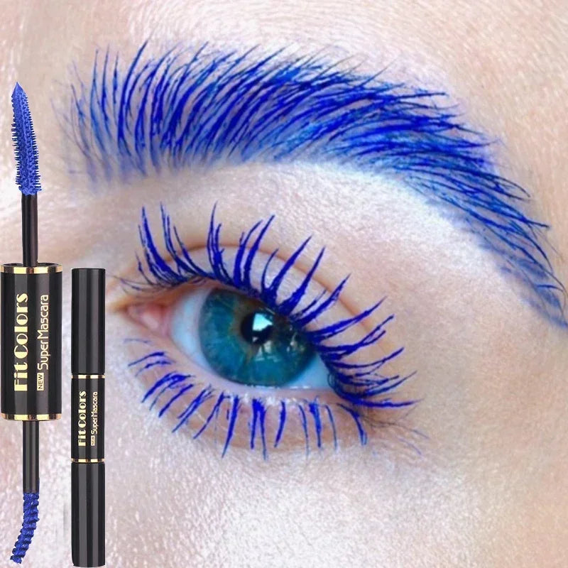 Waterproof Mascara Eyelashes Extension Thick Curling Non-smudge Quick Dry Long-lasting Blue Purple White Colorful Mascara Makeup