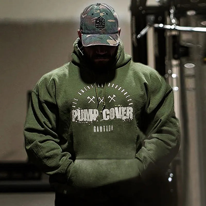 Men's Clothing Gym Loose Jacket Sweatshirts Man Hoodies Bodybuilding Fitness Oversized Hooded Casual Long Sleeve Pullovers