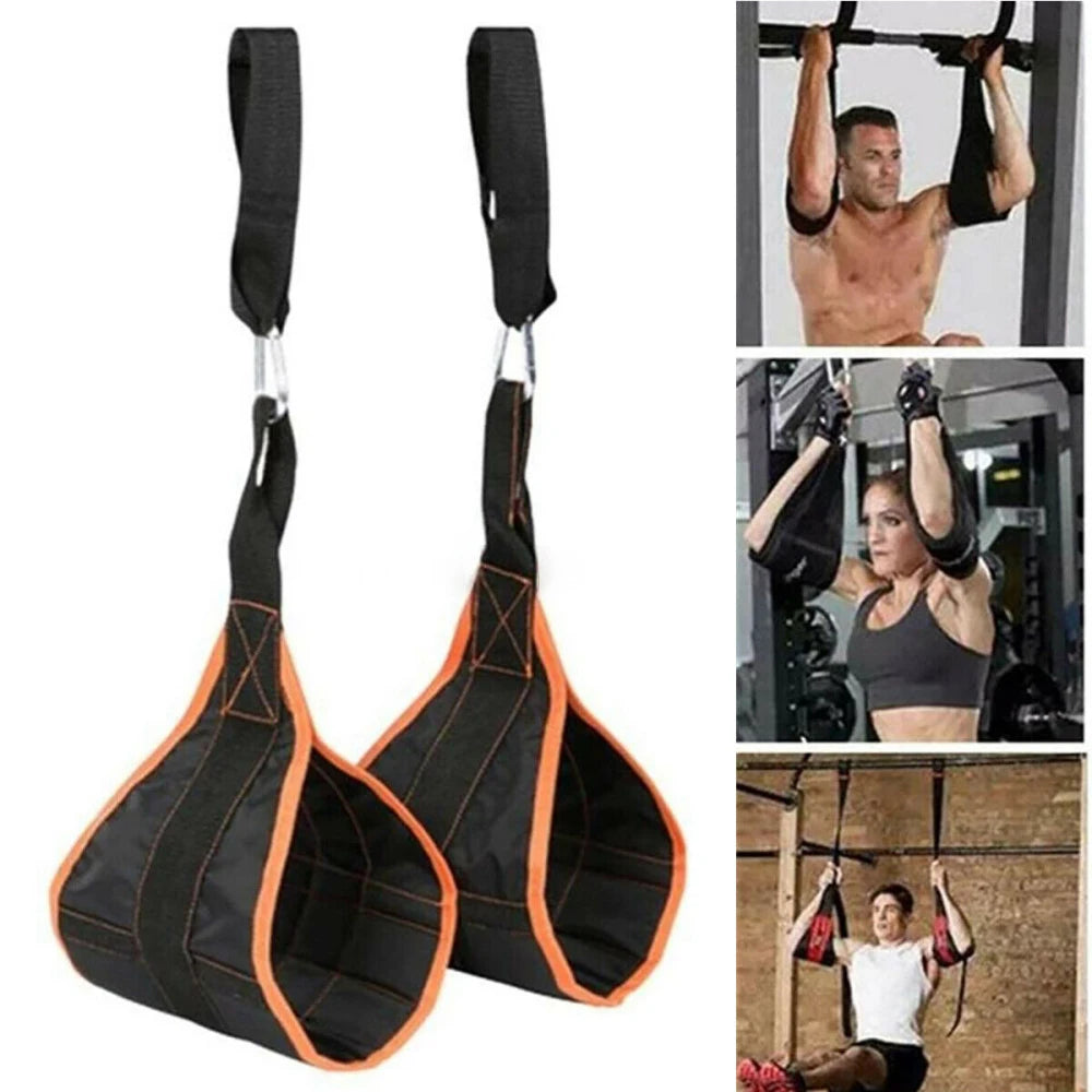 Fitness AB Sling Straps Suspension Rip-Resistant Heavy Duty A Pair For Pull Up Bar Hanging Leg Raiser Gym Home Fitness Equipment