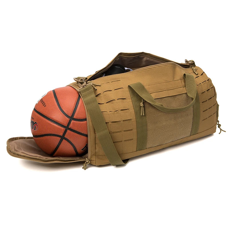 QT&QY 40L Sport Gym Bag Tactical Travel Duffel Bag For Men Military Fitness Duffel Bag Training Bag Basketball Weekender Bag