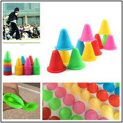 10pcs/lot Colorful Skate Pile Cup Windproof Roller Skating Cone Agility Training Marker Slalom Skateboard Marking Cones