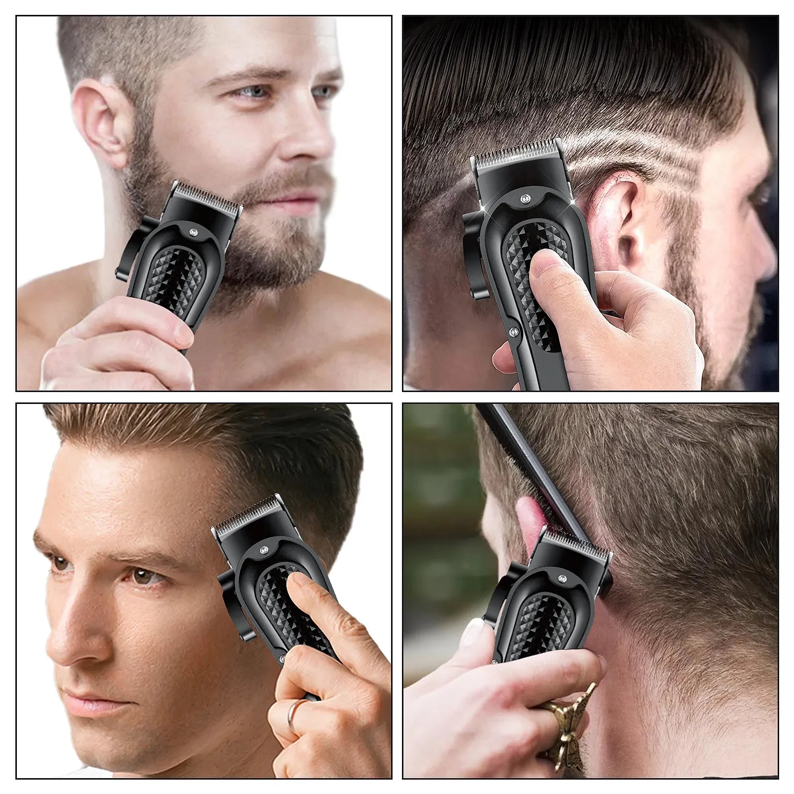 Hiena HYN-212 Electric Hair Clipper UBS Rechargeable Cordless Beard Trimmer Men Powerful Electric Hair Clipper Trimming Tool