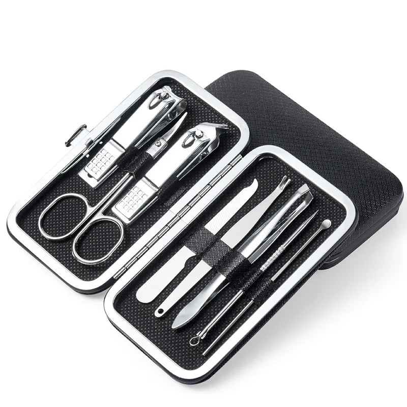 Xiaomi Youpin 8-19PCS Nail Clipper Set Stainless Steel Manicure Cutter Trimmer Ear Spoon Nail Clipper Grooming Tool Storage Box
