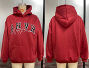 Women Casual Hoodie BHVR Game Letter Printing Plus Velvet Warm Long Sleeve Streetwear Sweater In Autumn Winter Grunge Oversized