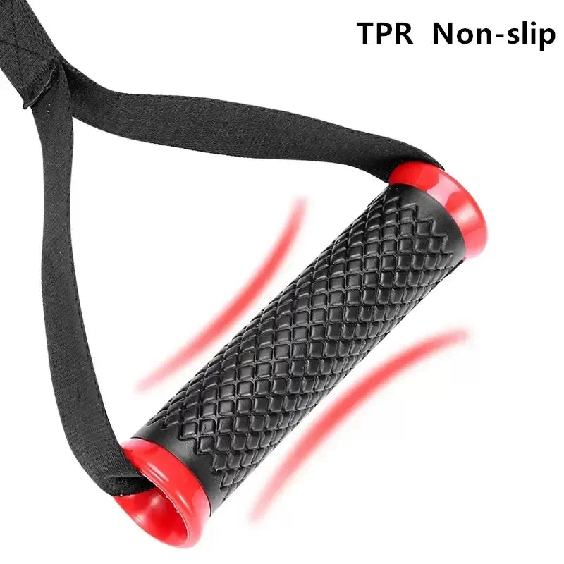 Gym Grip Resistance Bands Handles Fitness Anti-slip Grip Strong Nylon Webbing Grip Puller Handle Gantry Accessory Multifunction