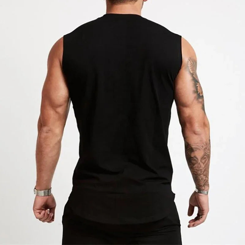 2023 Gym Workout Sleeveless Shirt Tank Top Men Bodybuilding Clothing Fitness Mens Sportwear Vests Muscle Men Tank Tops