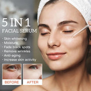 1/2 30ml 5 In 1 Face Serum Moisturizing Hyaluronic Acid Anti Wrinkle Aging Vitamin C Whitening Facial Serum Shrink Pore SkinCare