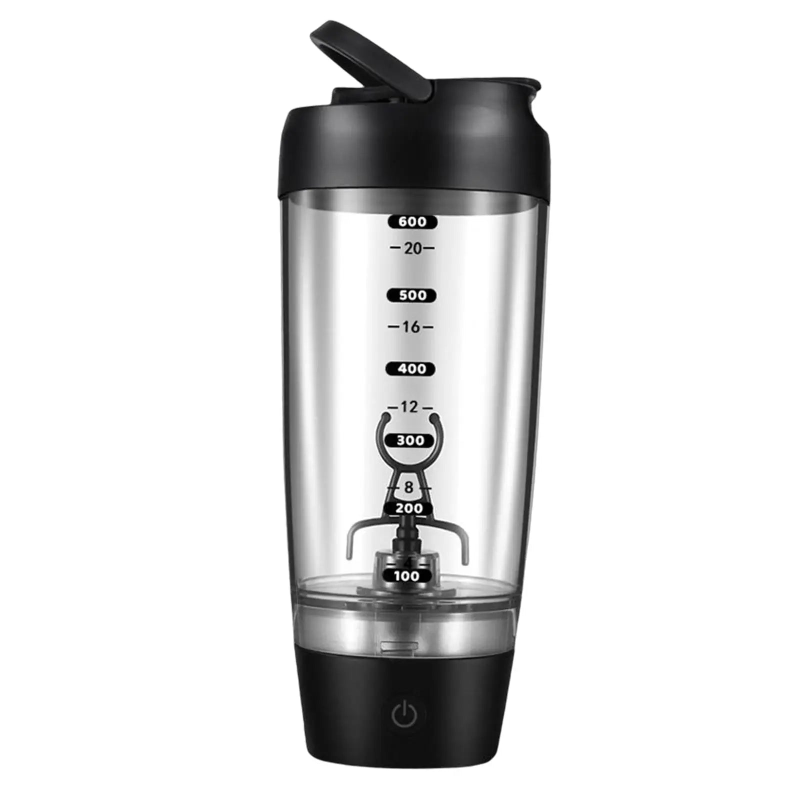 Electric Protein Shaker Bottle 600ml Blender Shaker Bottle for Protein Mixes Cocktails Smoothies Shakes Fitness Travel