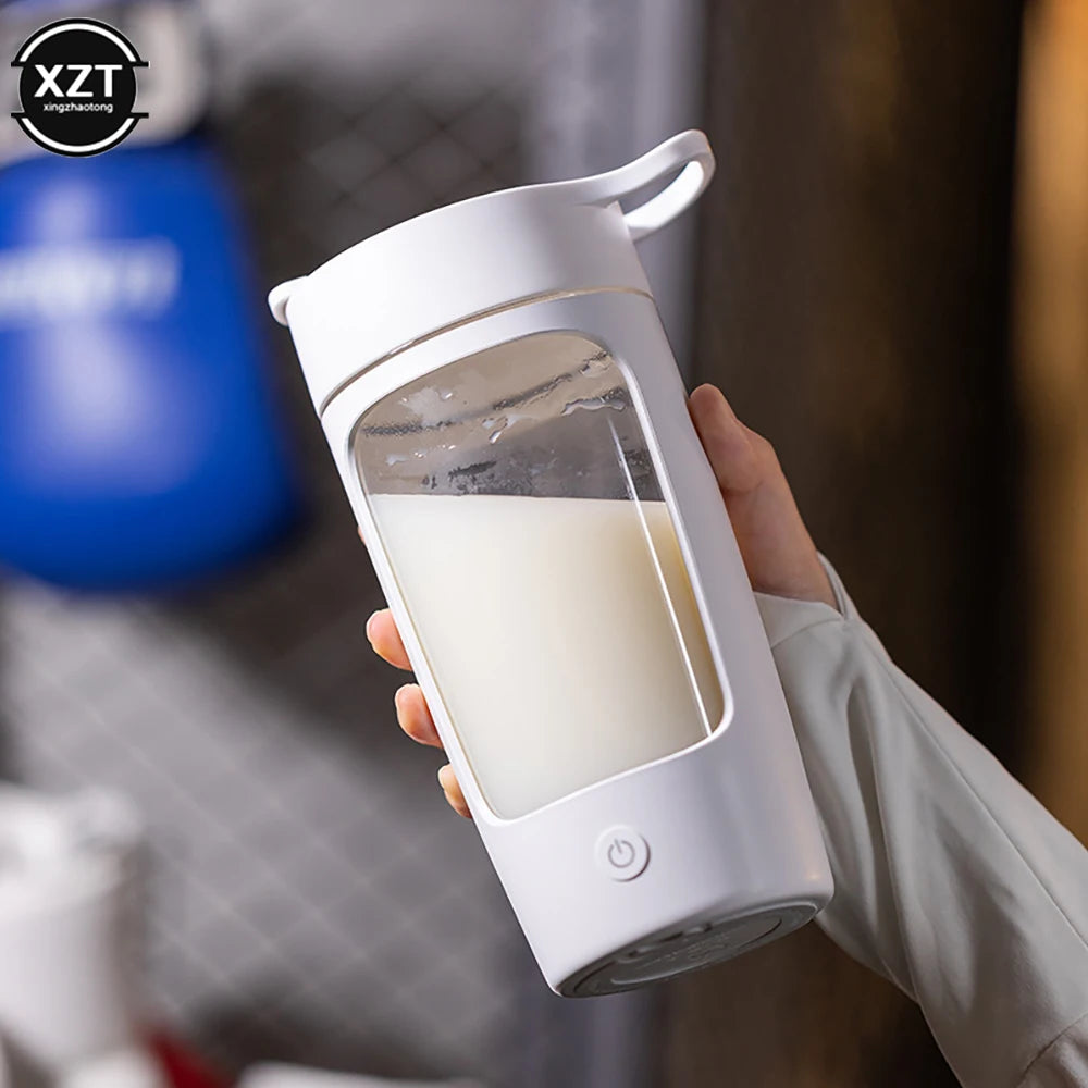 650Ml Electric Protein Shaker Bottle USB Rechargeable Whey Protein Powder Mixing Bottle Sports Fitness Gym Outdoor Travel Bottle