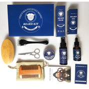 9Pcs/Sets Beard Growth Kit For Men Hair Enhancer Thicker Mustache Grooming Beard Care Oil Moisturizer Wax Balm With Comb Scissor