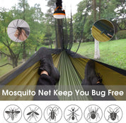 Anti Outdoor Camping Hammock With Mosquito Net And Rain Tent Equipment Supplies Shelters Camp Bed Survival Portable Hammock