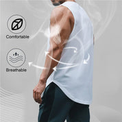 Men's Summer Quick Drying Gym Shirt Street Sleeveless T-Shirts For Men Tank Tops Workout Fitness Singlets Sport Vest Clothing